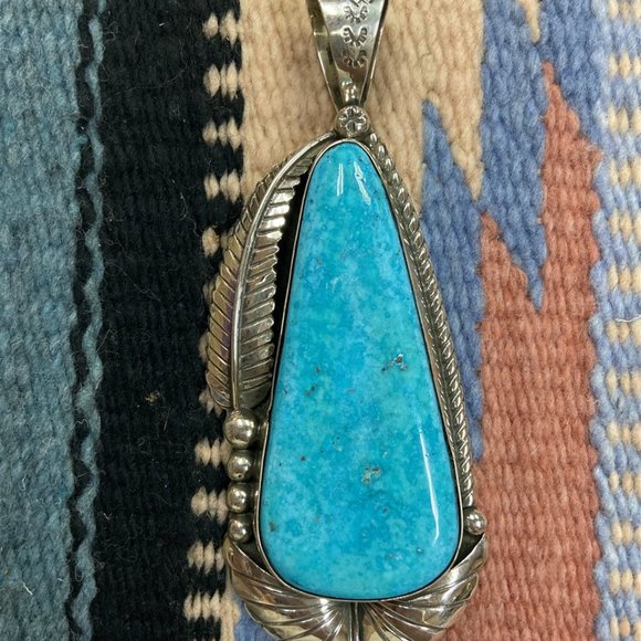 Sleeping Beauty Turquoise Pendant #3447 - Picture 2 of 3